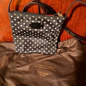 Kate Spade Black and White Polka Dot Crossbody Bag
